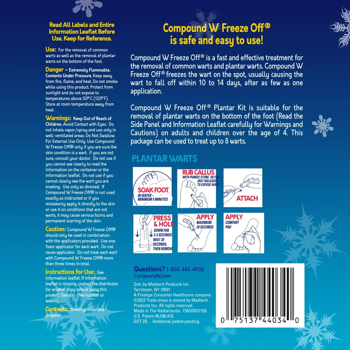 Compound W Freeze Off Plantar Wart Removal Kit 8 Applications | Doctor-Recommended Medication - view 6