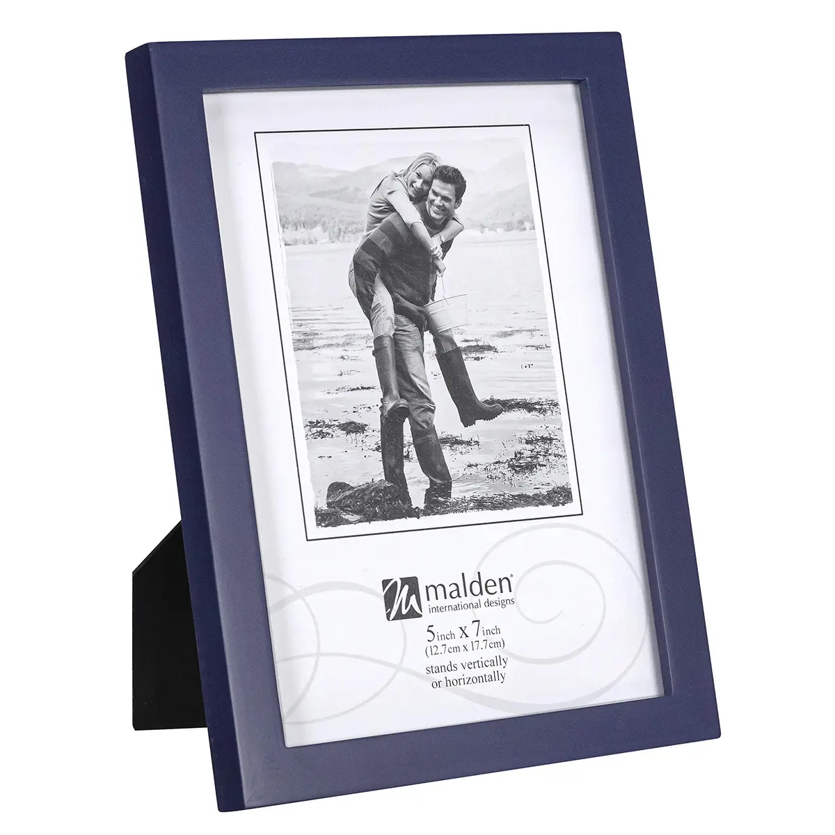Malden Navy Blue Concept Wood Picture Frame 5x7 | Minimalist MDF Design for Photos & Art - view 2