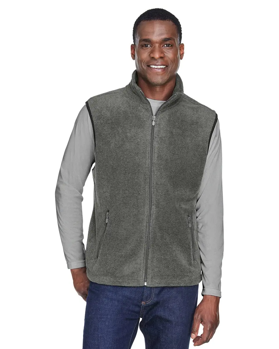 Harriton Adult 8 oz. Fleece Vest XL CHARCOAL | Breathable, Midweight Polyester for Active Women - main product image