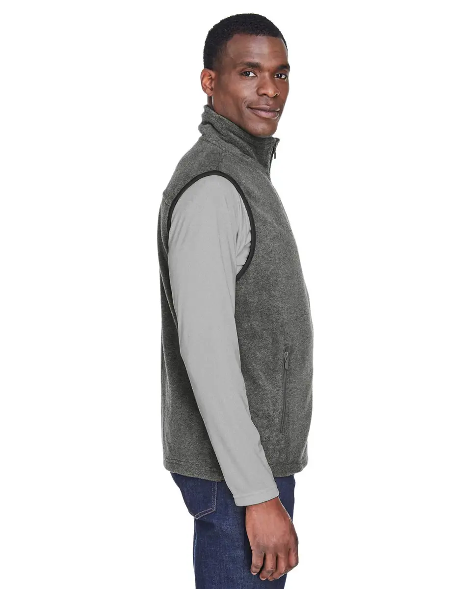 Harriton Adult 8 oz. Fleece Vest XL CHARCOAL | Breathable, Midweight Polyester for Active Women - view 3