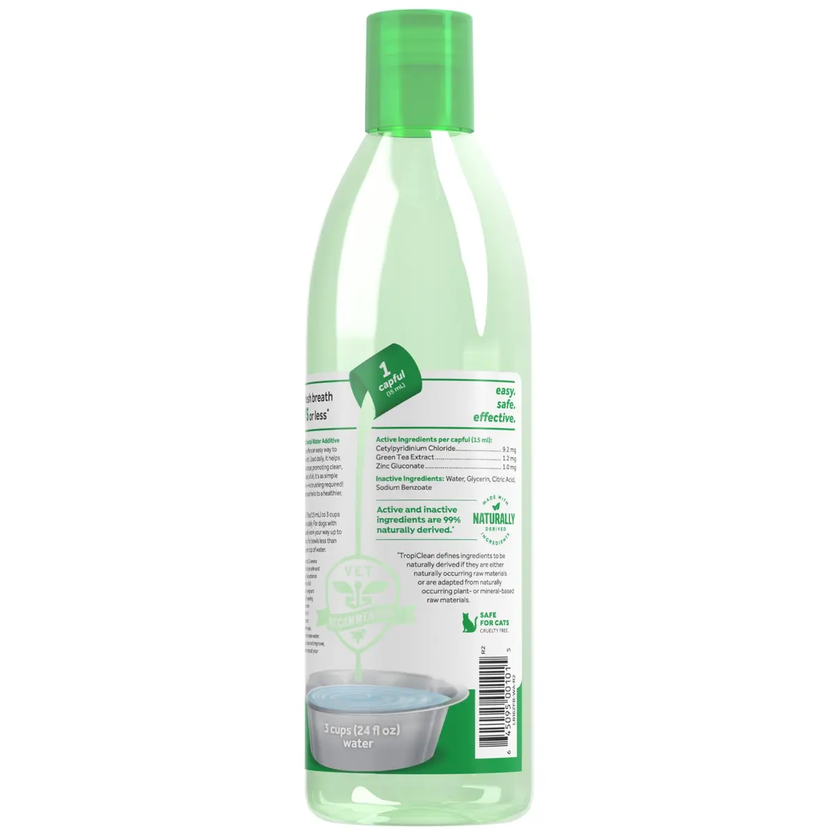 TropiClean Fresh Breath Water Additive for Dogs 473ml (16 Fl Oz) | Odorless, VOHC Accepted, No Brushing Required - view 9