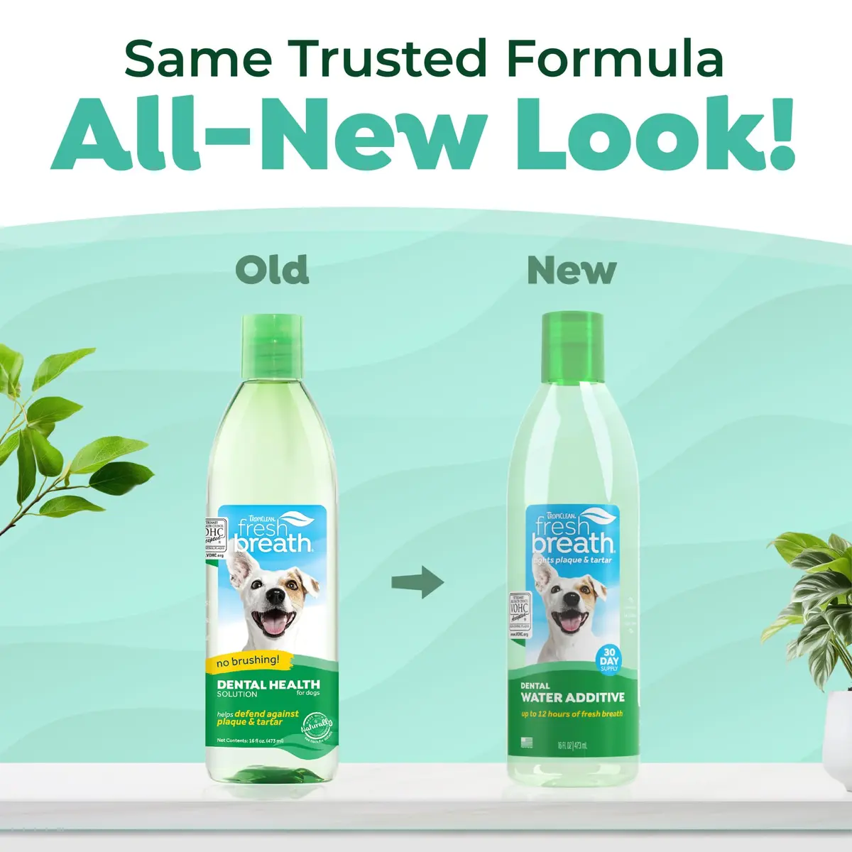 TropiClean Fresh Breath Water Additive for Dogs 473ml (16 Fl Oz) | Odorless, VOHC Accepted, No Brushing Required - view 2