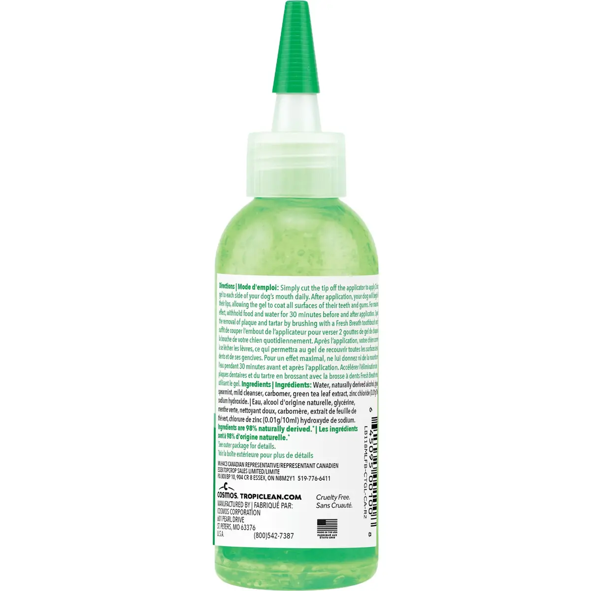 TropiClean Fresh Breath No Brushing Dog Toothpaste Gel 4oz (118ml) | Fights Bad Breath & Plaque - view 8