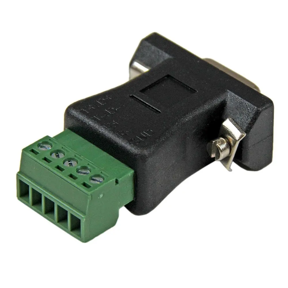 StarTech.com DB9 to Terminal Block Adapter RS422 RS485 Male Black | Converts DB9 Male to 5-Pin Terminal Block for Industrial Wiring - view 3