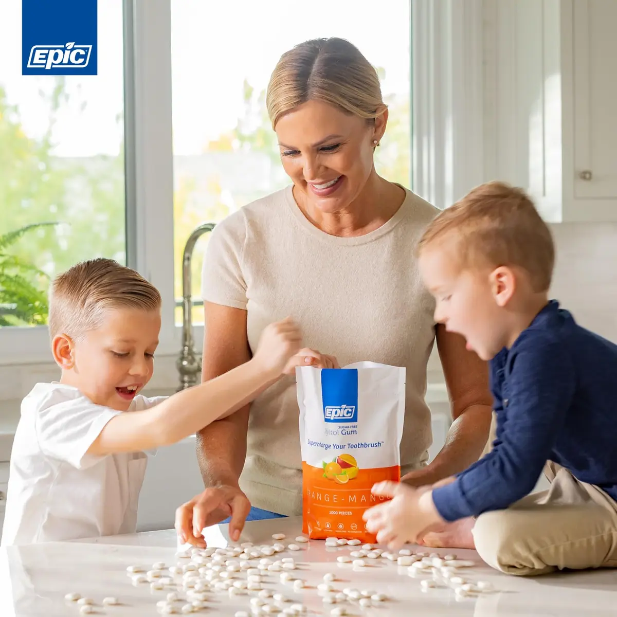 Epic Xylitol Peppermint Gum, 1000 Pieces | Sugar Free, No Artificial Sweeteners, Supports Oral Health - view 5