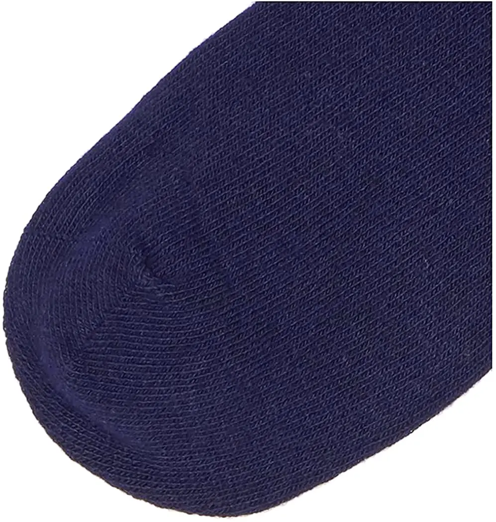 Jefferies Socks Little Girls' Seamless Turn Cuff 6 Pair Pack Socks, Navy, Large | Comfortable, Durable & Seamless Fit - view 3