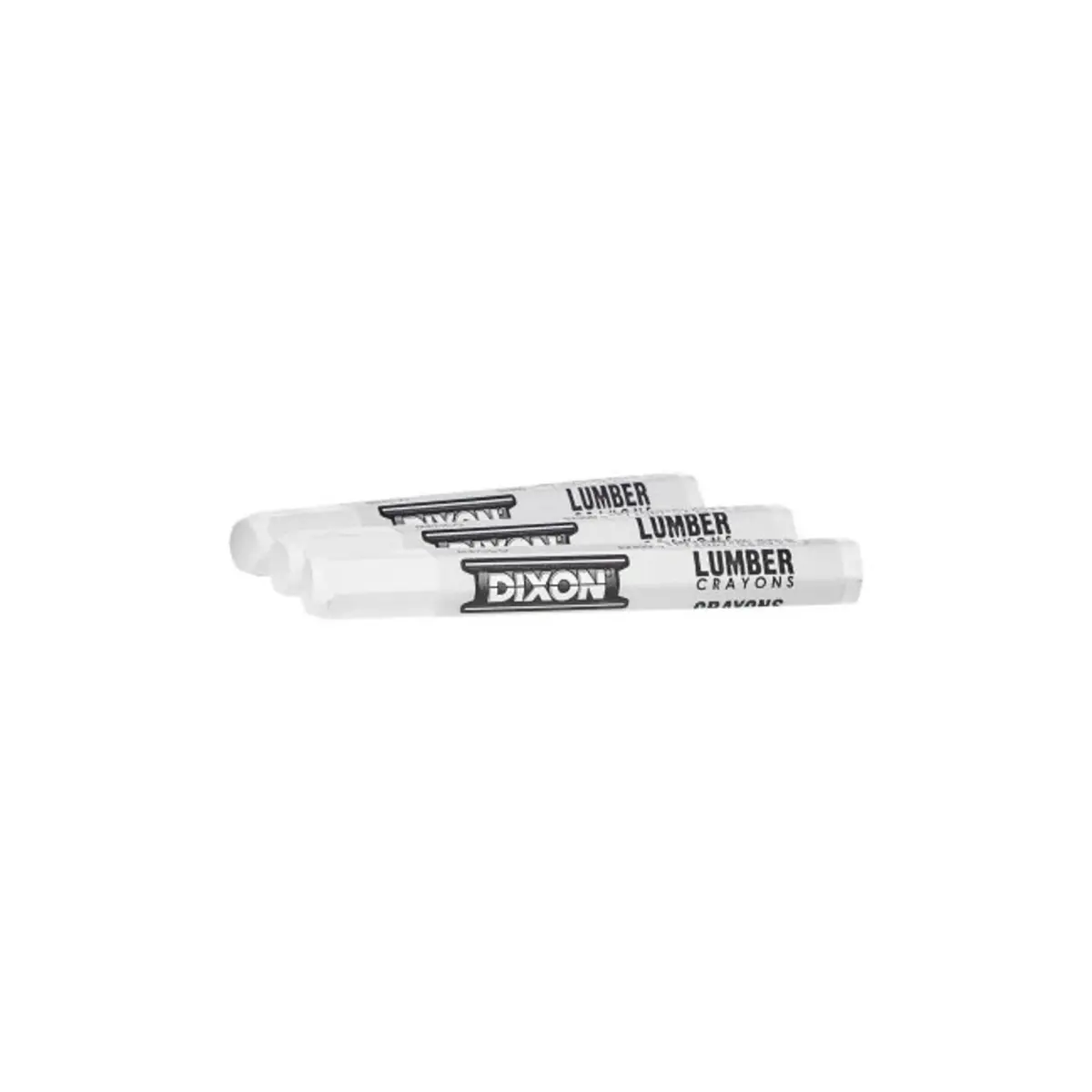 Dixon Industrial Lumber Marking Crayons White 12 Count (4.5" x 1/2" Hex) | PMA Certified Non-Toxic - main product image