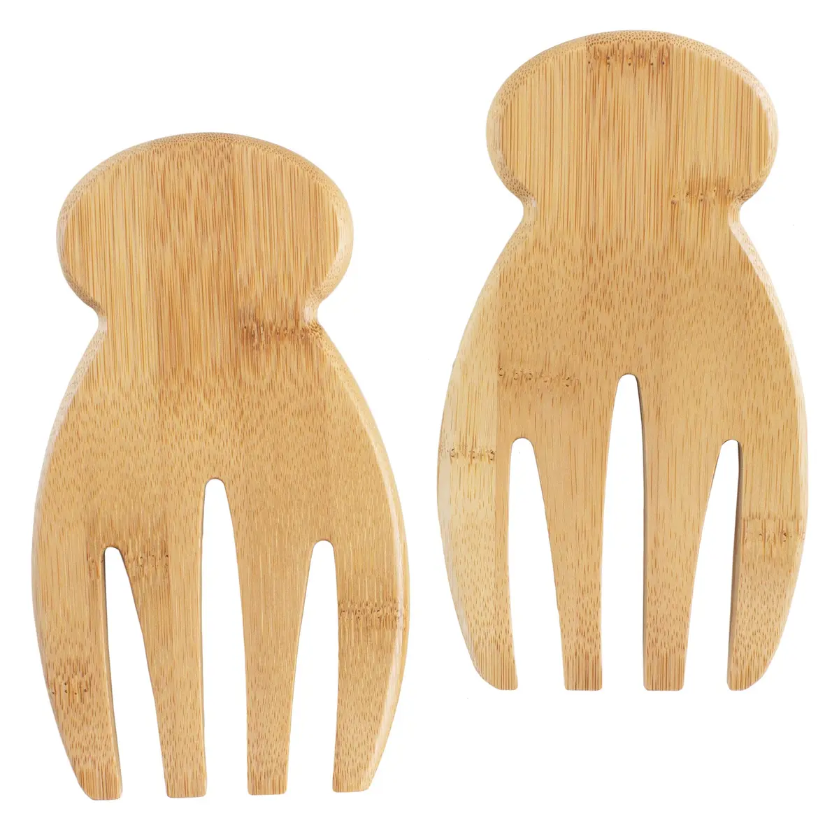 Totally Bamboo Salad Hands, Wood Salad Tongs Alternative for Serving | Eco-Friendly Bamboo Salad Server Set - main product image
