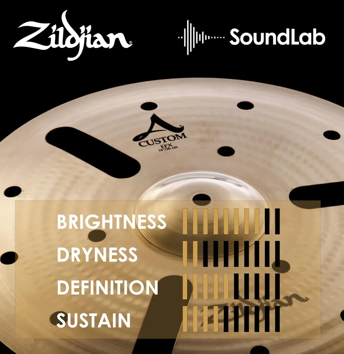 Zildjian 14" A Custom EFX Crash Cymbal | Laser Cutouts for Quick, Dry Sound - view 5