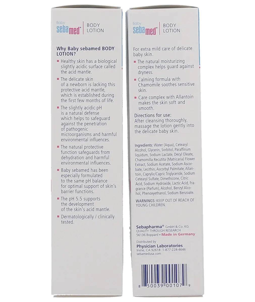 Sebamed Baby Lotion, 6.8 Fl Oz (Pack of 2) | pH 5.5, Hypoallergenic, Moisturizes & Protects - view 6
