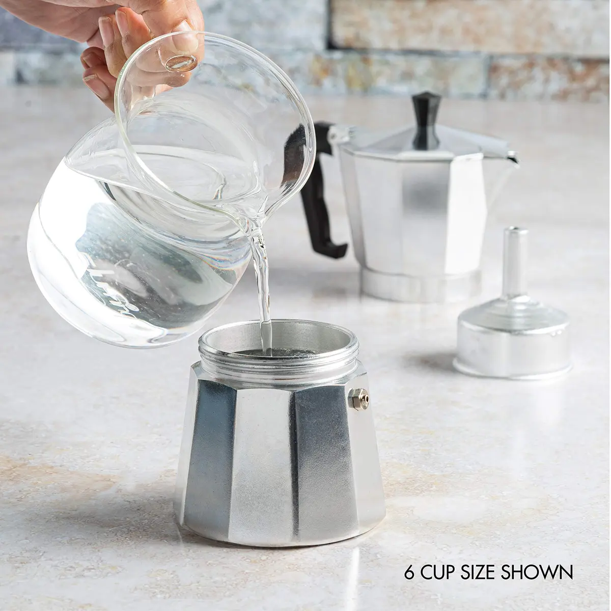 Primula Classic Stovetop Espresso Coffee Maker 12 Cups | Compact, Durable Aluminum, Easy to Use & Clean - view 5