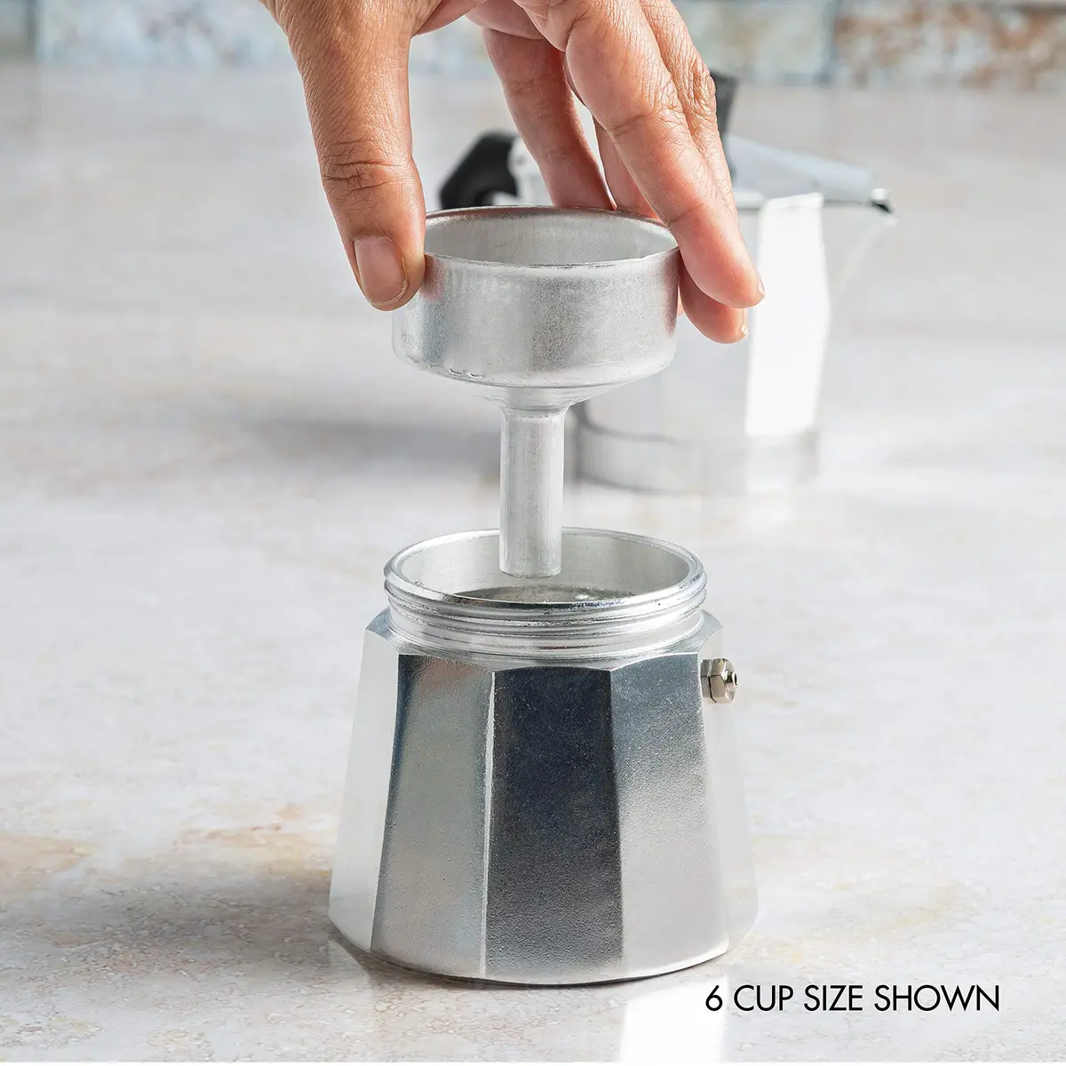 Primula Classic Stovetop Espresso Coffee Maker 12 Cups | Compact, Durable Aluminum, Easy to Use & Clean - view 6