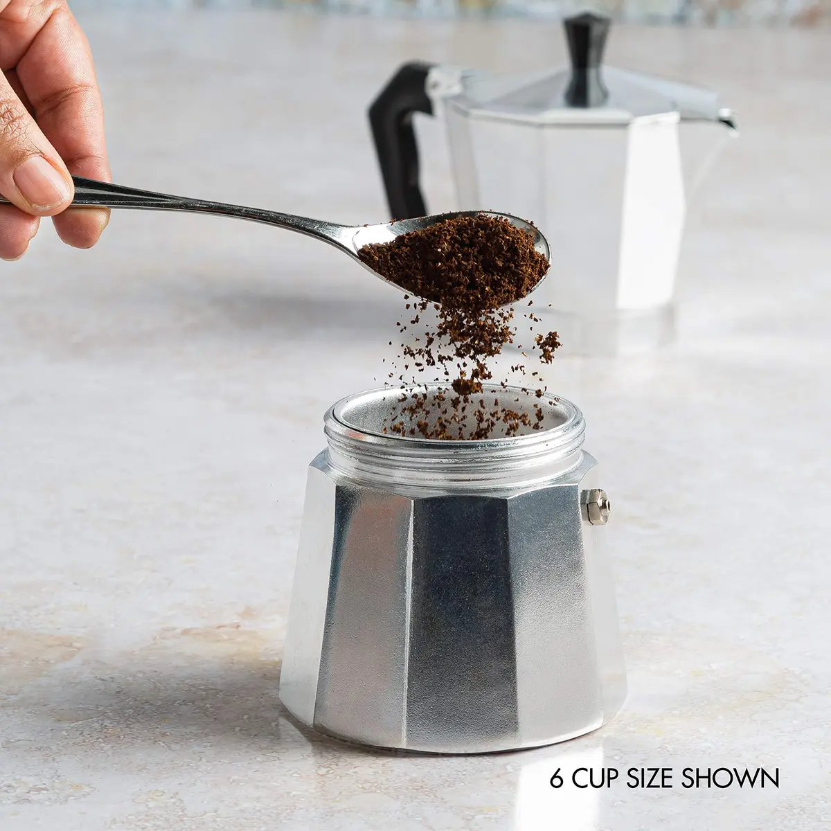 Primula Classic Stovetop Espresso Coffee Maker 12 Cups | Compact, Durable Aluminum, Easy to Use & Clean - view 7