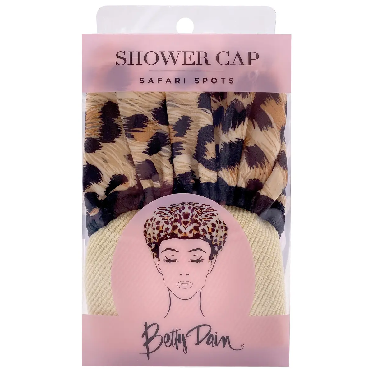 Betty Dain Socialite Reusable Shower Cap, Safari Spots, Terry Lined, 1 Count - view 6