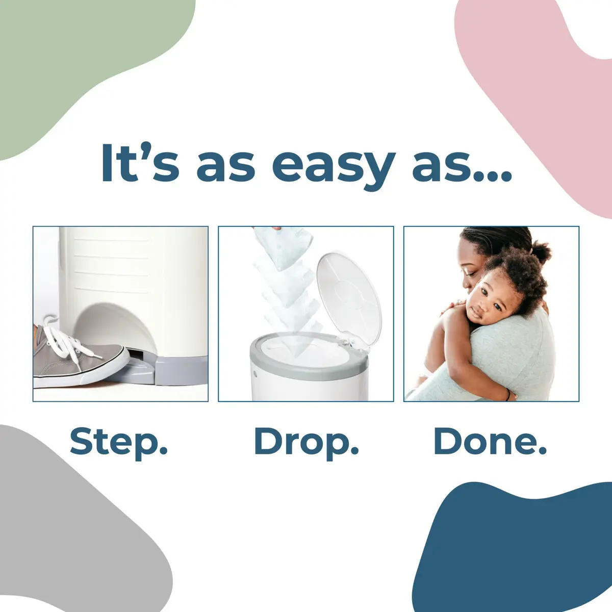 Diaper Dekor Plus Diaper Pail Refills | 2 Count | Most Economical Refill System | Quick & Easy to Replace | No Preset Bag Size Use Only What You Need - view 3