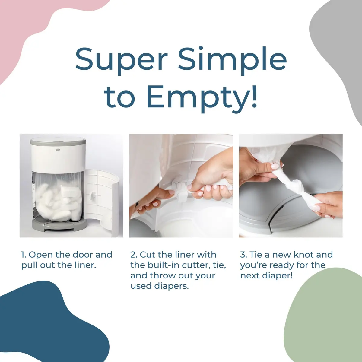 Diaper Dekor Plus Diaper Pail Refills | 2 Count | Most Economical Refill System | Quick & Easy to Replace | No Preset Bag Size Use Only What You Need - view 4