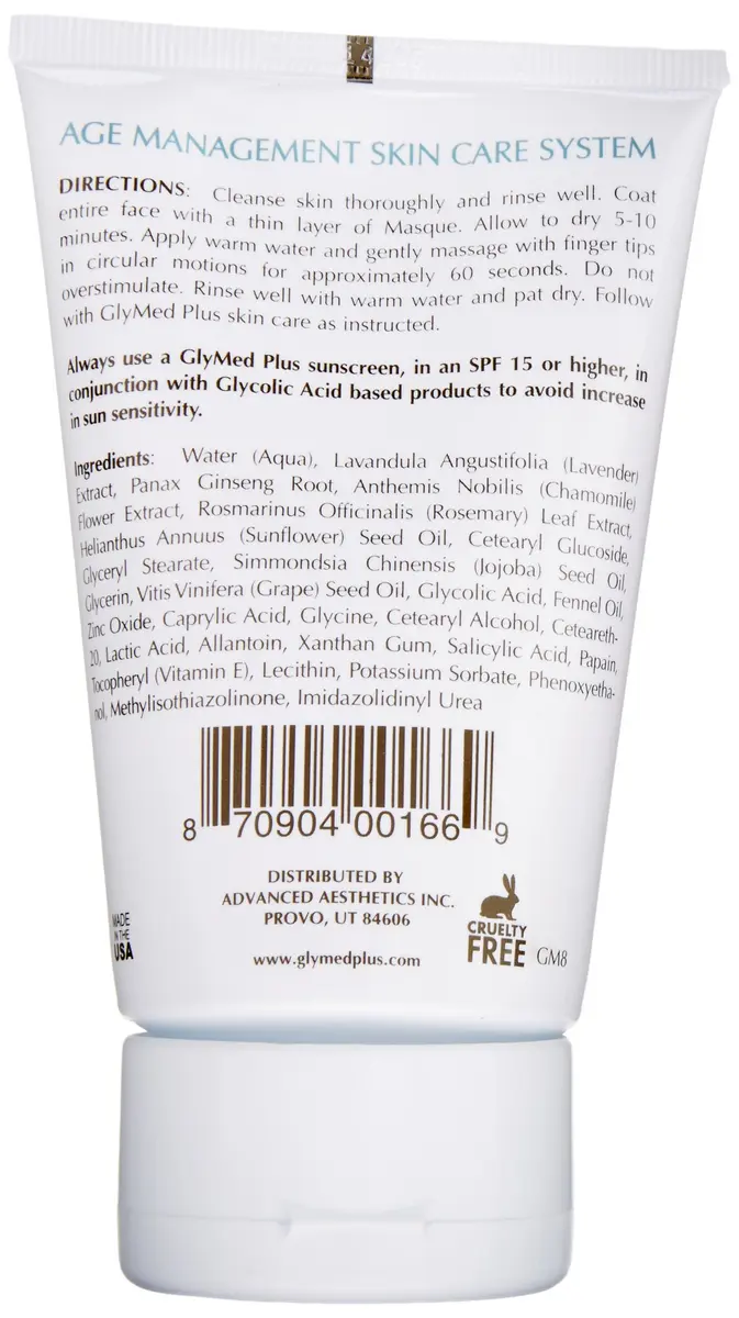 GlyMed Plus Age Management Anti-Aging Exfoliant Masque, 4 Fl Oz | Certified Organic, Restores Radiance - view 2