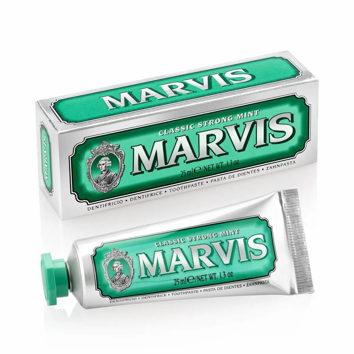 Marvis Classic Strong Mint Toothpaste 37ml (1.3 oz) | Fluoride-Free Oral Care - main product image