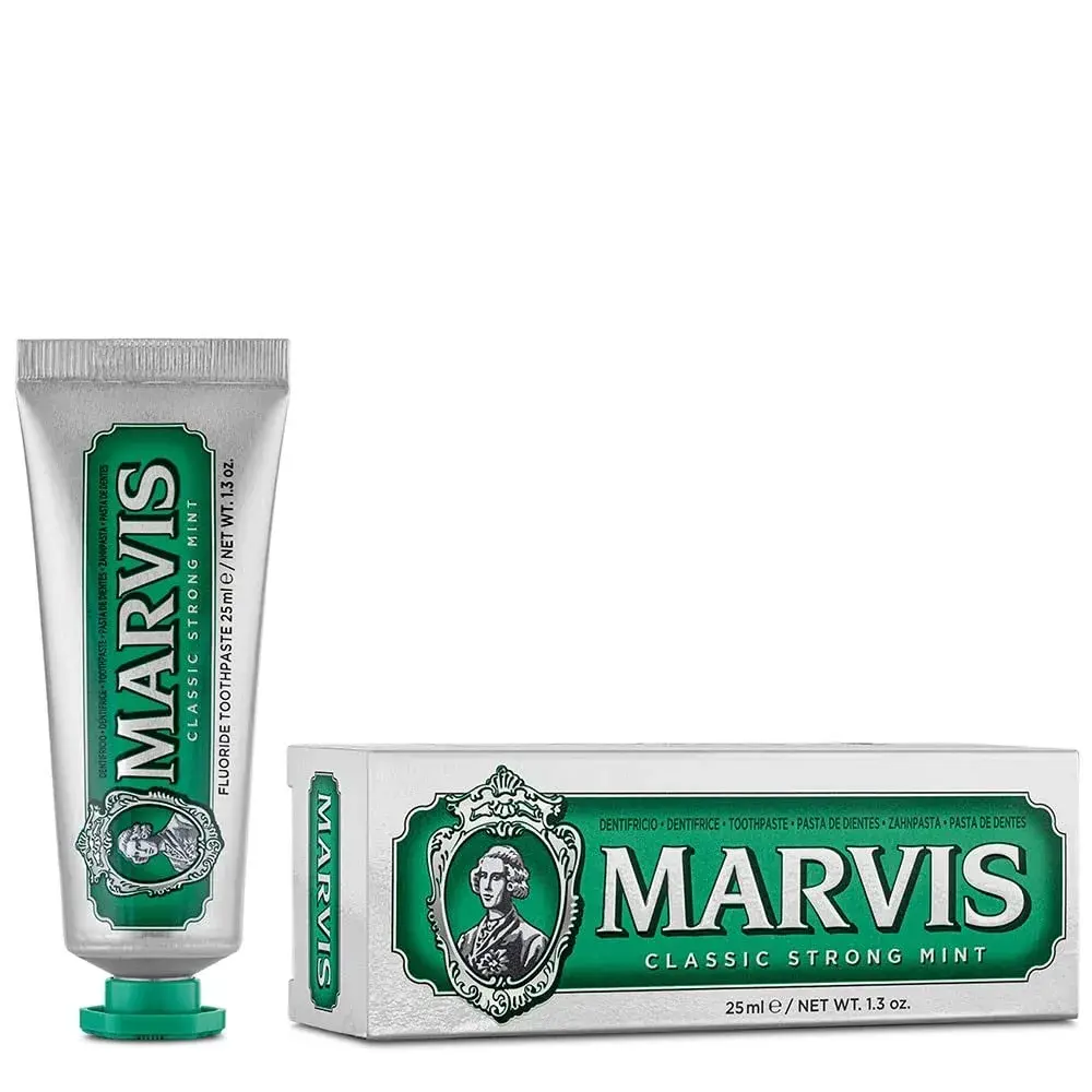 Marvis Classic Strong Mint Toothpaste 37ml (1.3 oz) | Fluoride-Free Oral Care - view 2