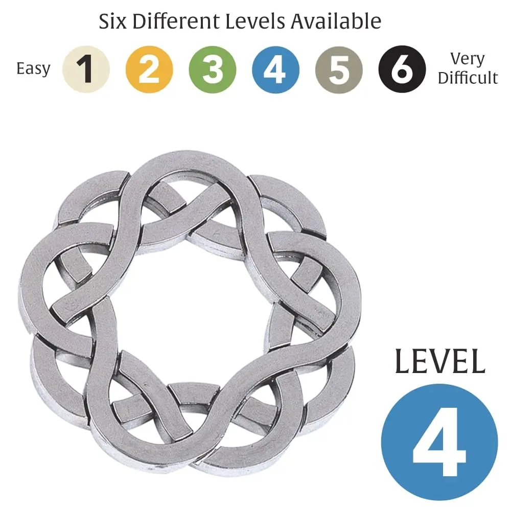 Bepuzzled Coaster Hanayama Metal Brainteaser Puzzle Level 4 | Mensa Rated, Ages 12+ - view 5
