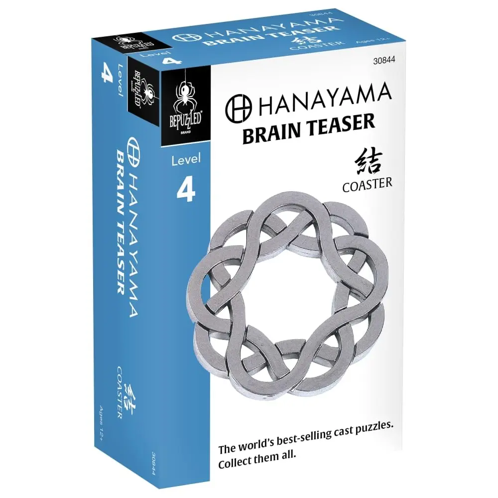 Bepuzzled Coaster Hanayama Metal Brainteaser Puzzle Level 4 | Mensa Rated, Ages 12+ - view 3