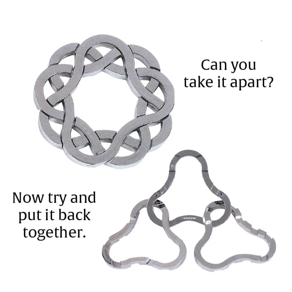 Bepuzzled Coaster Hanayama Metal Brainteaser Puzzle Level 4 | Mensa Rated, Ages 12+ - view 4