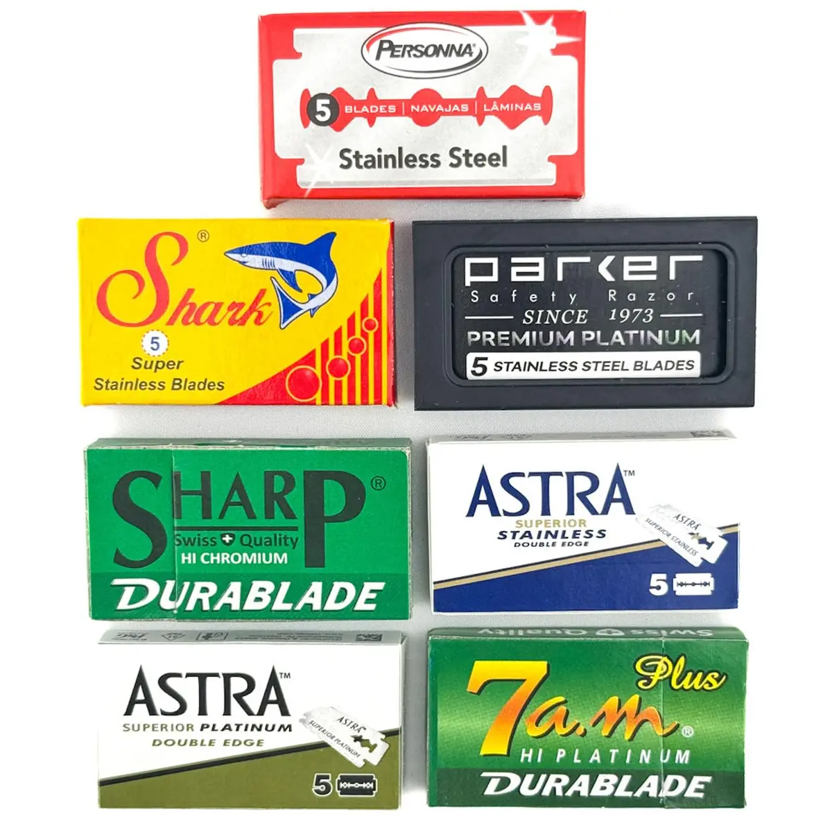 Taconic Shave Double Edge Razor Blade Variety Pack 105 Blades | Compatible with All Standard Double Edge Safety Razors - main product image