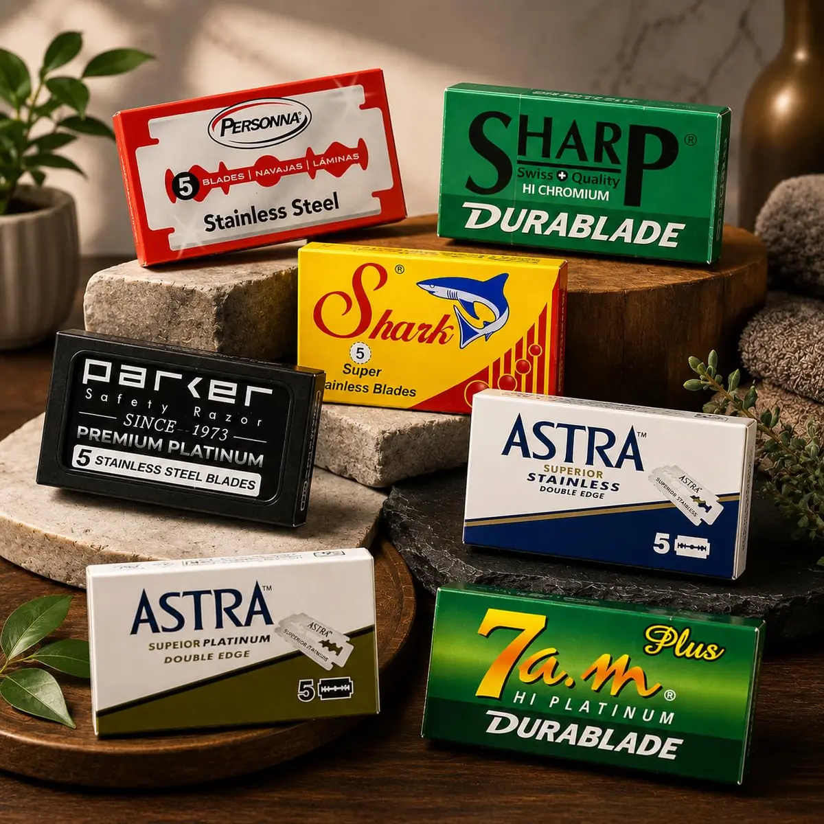 Taconic Shave Double Edge Razor Blade Variety Pack 105 Blades | Compatible with All Standard Double Edge Safety Razors - view 3