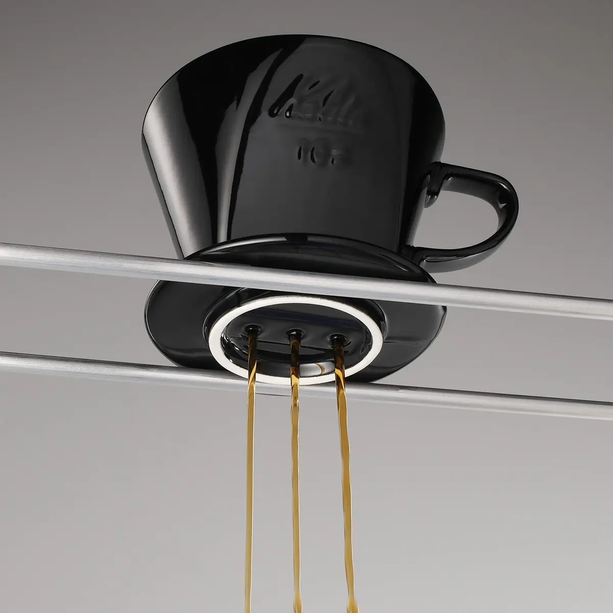 Kalita Ceramic Coffee Dripper Black for 2-4 Cups (#02005) | Balanced Extraction Pour Over Coffee Maker - view 2