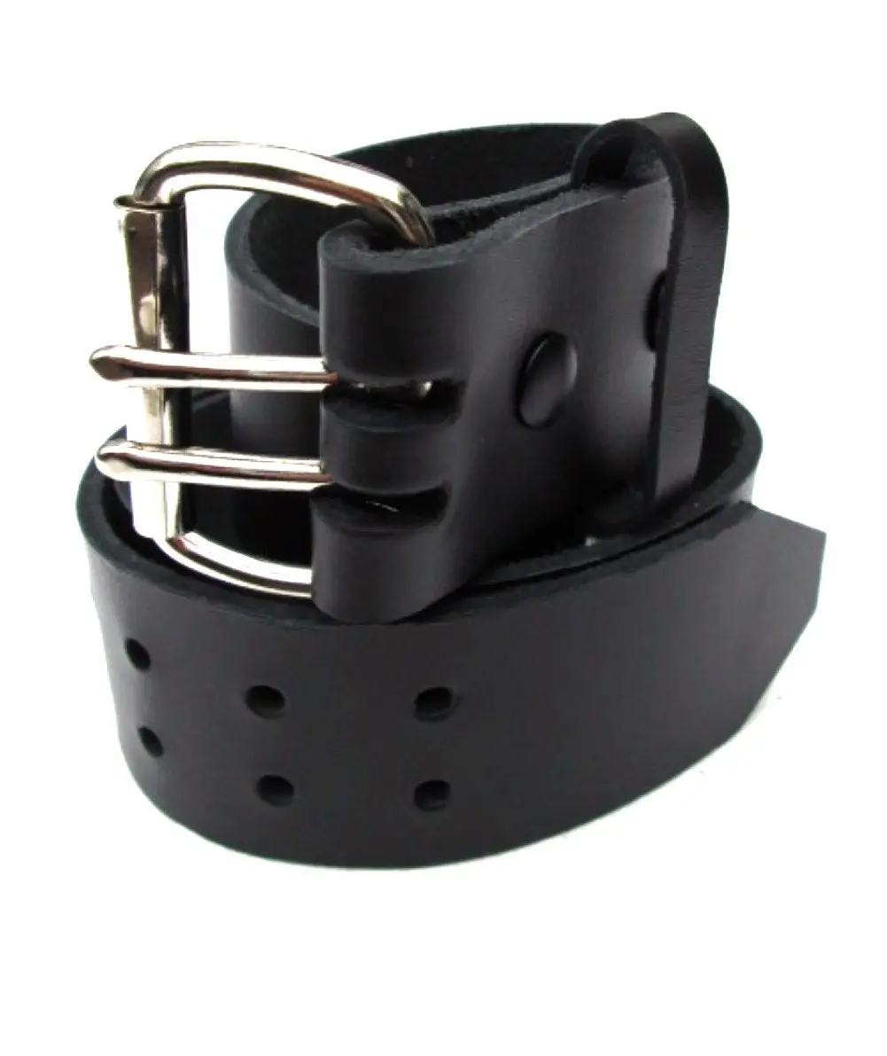 Dangerous Threads Heavy Duty Black Leather Belt 2" Wide (50) | Handcrafted in USA, Premium Quality, Durable & Sturdy - main product image