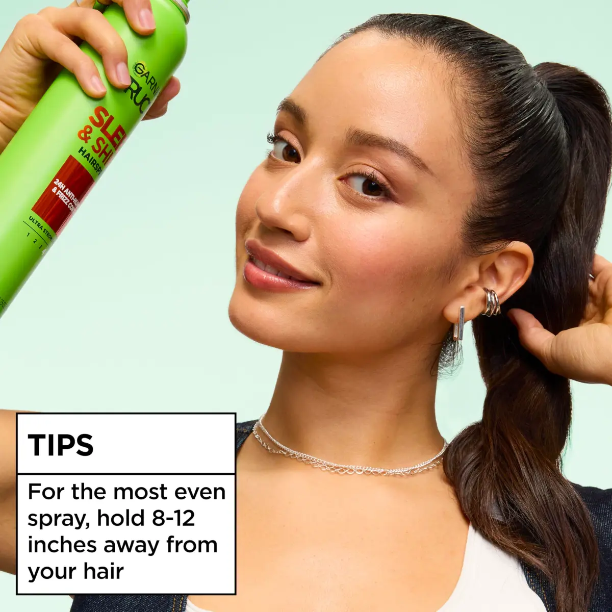 Garnier Fructis Sleek & Shine Hairspray, Extra Strong Hold 236ml (8.25 oz) | 24-Hour Anti-Humidity & Frizz Control - view 7