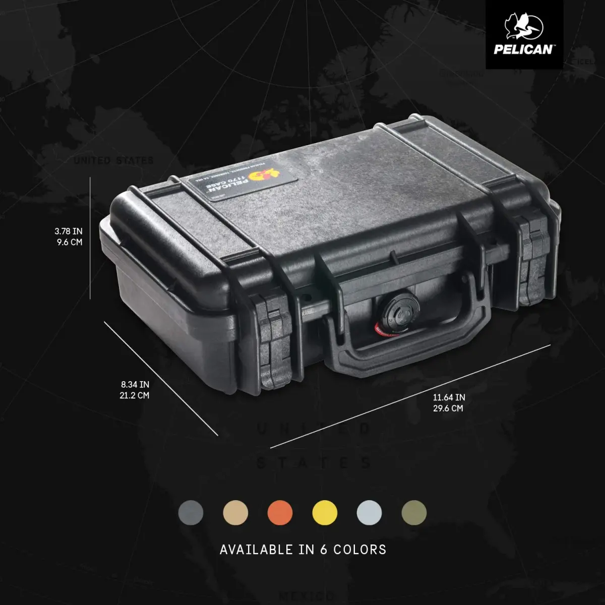 Pelican 1170 Case With Foam (Black) 26.8 cm x 15.3 cm x 8 cm | Watertight & Crushproof Protection - view 5