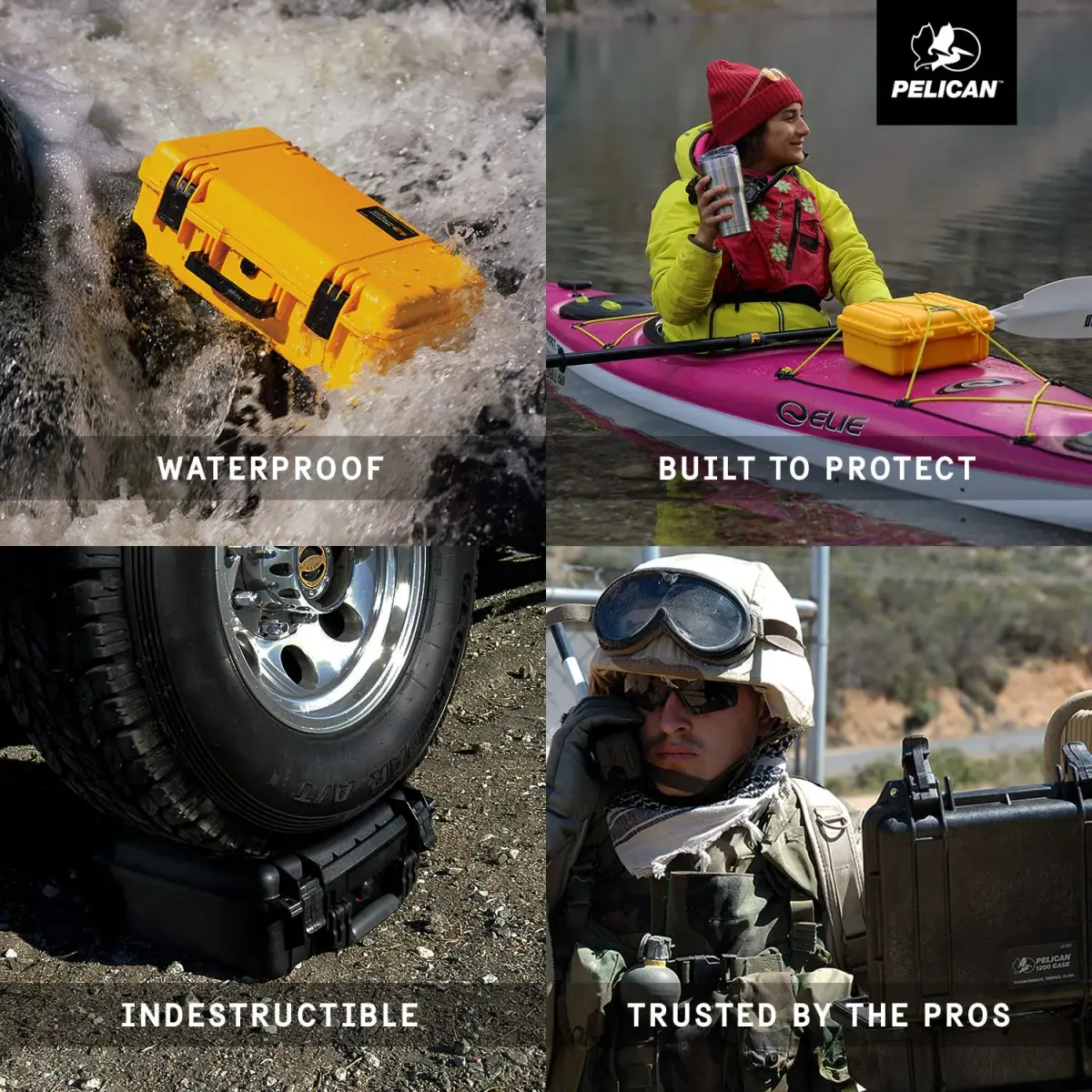 Pelican 1170 Case With Foam (Black) 26.8 cm x 15.3 cm x 8 cm | Watertight & Crushproof Protection - view 2