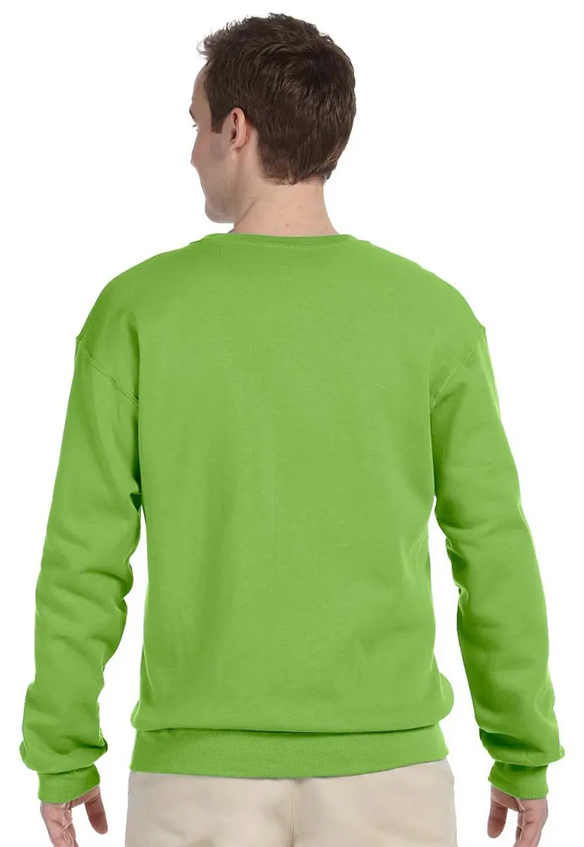 Jerzees NuBlend Crewneck Sweatshirt Maroon Small | 8 oz Pill-Resistant Fleece - view 2