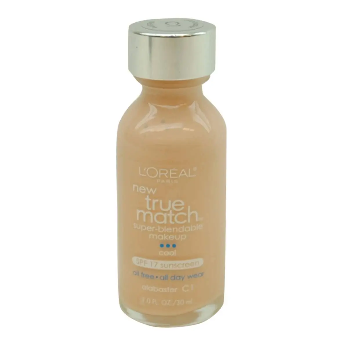 L'Oreal Paris True Match Super-Blendable Liquid Foundation C1 Alabaster 1 Fl Oz | Natural Finish, SPF 17, For All Skin Types - view 2