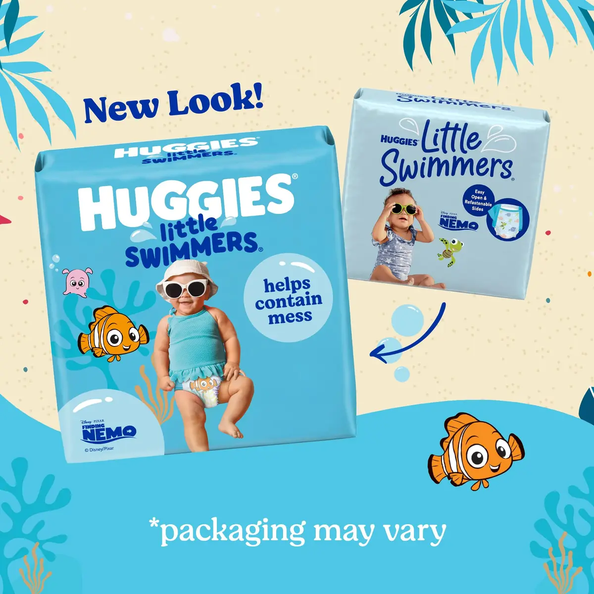 Huggies Little Swimmers Swim Diapers Size 5-6 | Hypoallergenic, No Swell in Water (70-120 chars) - view 2