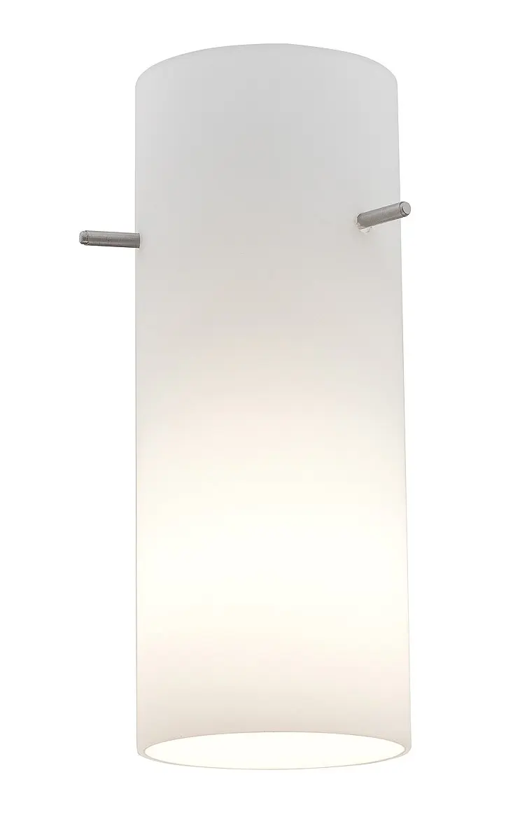 Access Lighting Cylinder Pendant Glass Shade 10in | Opal Glass Finish, Brushed Steel (70-120 chars) - main product image