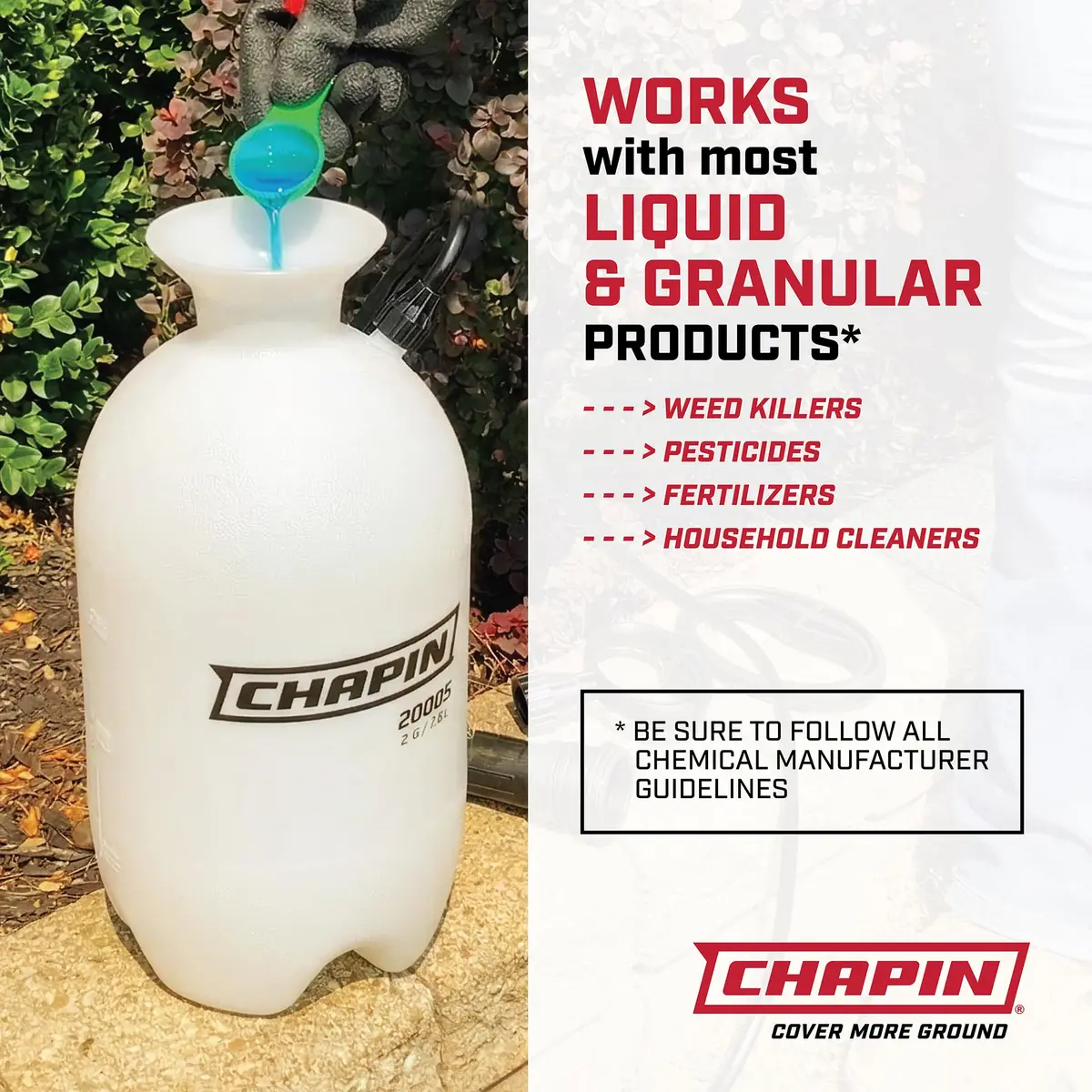 Chapin SureSpray 2-Gallon Pump Sprayer | 7.57 L (2 Gallon) Lawn & Garden Weed Sprayer with 34-inch Hose - view 4