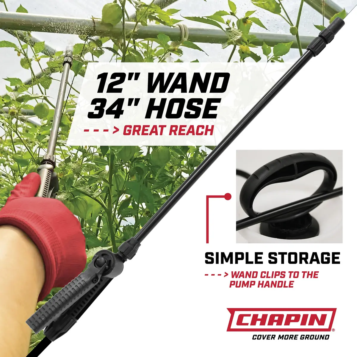 Chapin SureSpray 2-Gallon Pump Sprayer | 7.57 L (2 Gallon) Lawn & Garden Weed Sprayer with 34-inch Hose - view 5