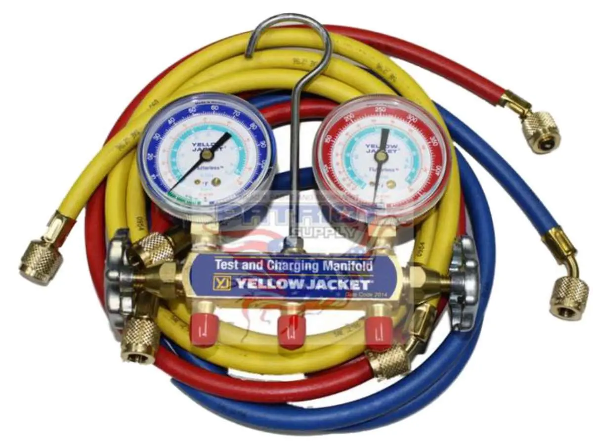 Yellow Jacket 41315 Series 41 Manifolds with 2-1/2" Gauges 60" | R-134A/404A/507, Brass, 1 Manifold - main product image