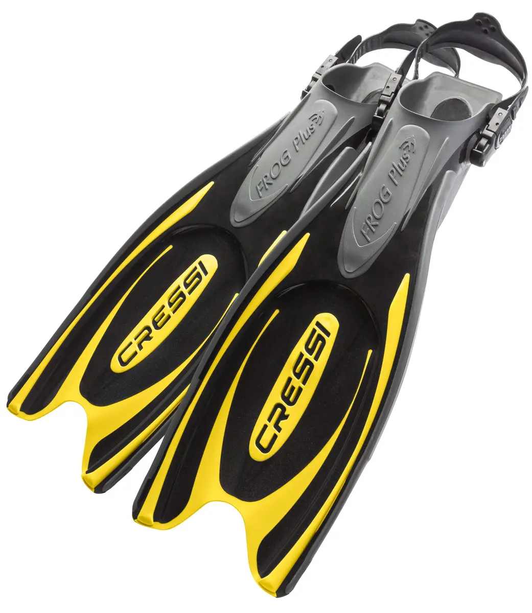 CressiFins, Black/Yellow, S/M | Open-Heel Diving Fins for Water Sports in India - view 7