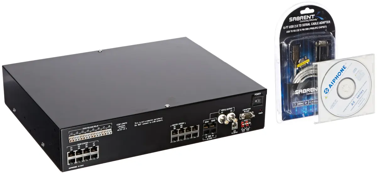 Aiphone AX-084C Central Exchange Unit for AX Series, 8 Doors, 4 Masters | Controls up to 8 doors & 4 masters - main product image