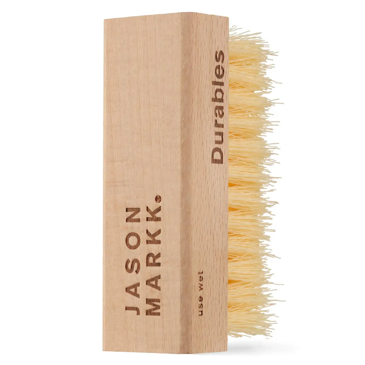 Jason Markk Standard Cleaning Brush - Handcrafted Beech Wood Handle - Synthetic Bristles - 4-inch Length | Tough on Stubborn Stains - main product image