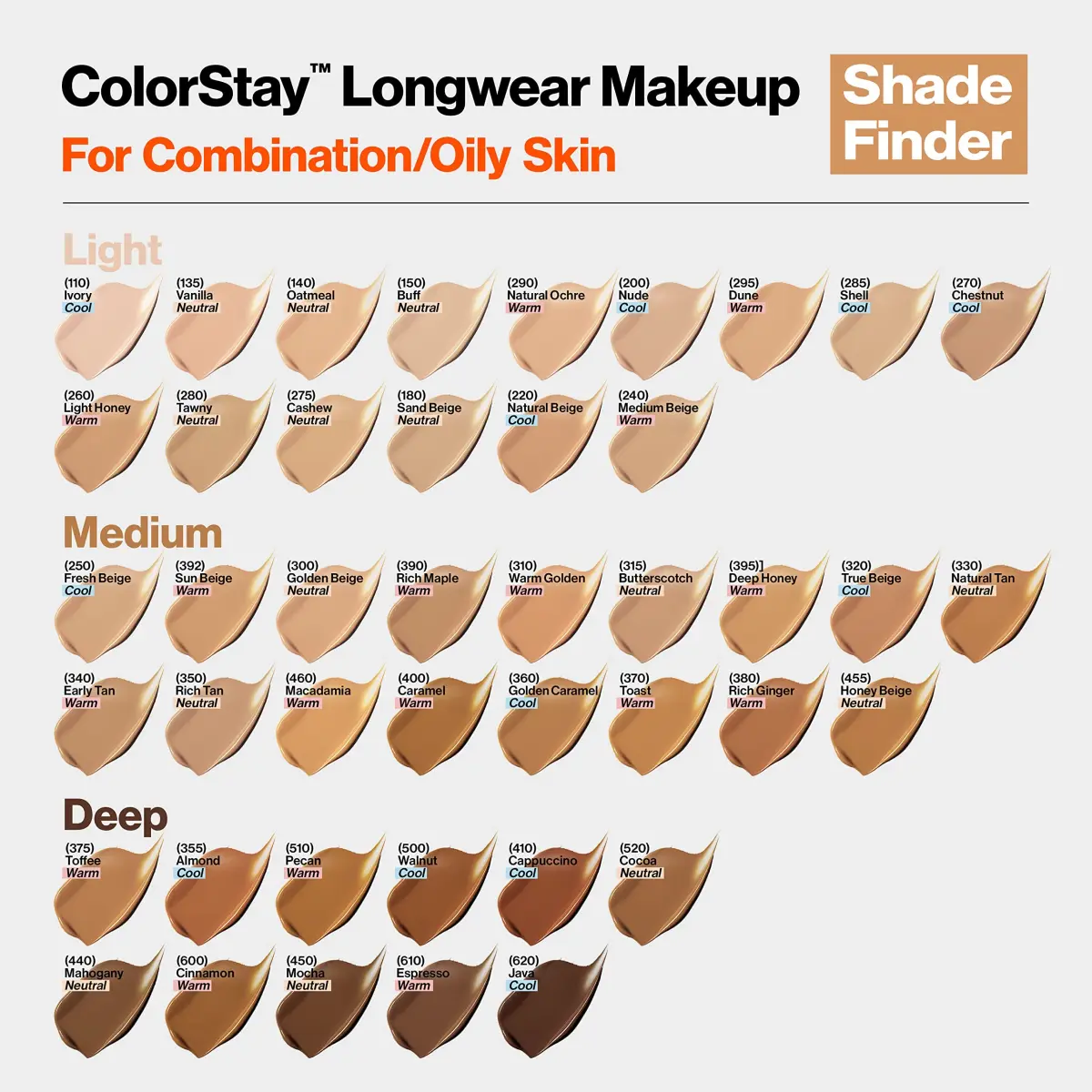Revlon ColorStay Liquid Foundation Cappuccino 30ml (1.0 Oz) | Matte Finish for Oily Skin SPF 15 - view 9