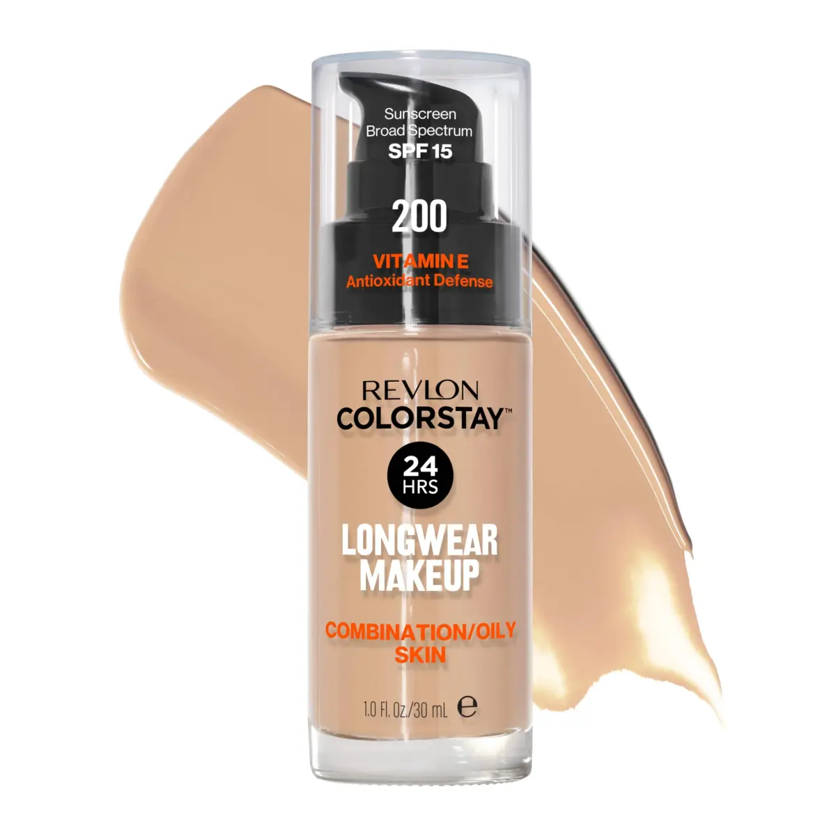 Revlon Colorstay 200 Nude Foundation for Combination/Oily Skin, 30ml - main product image