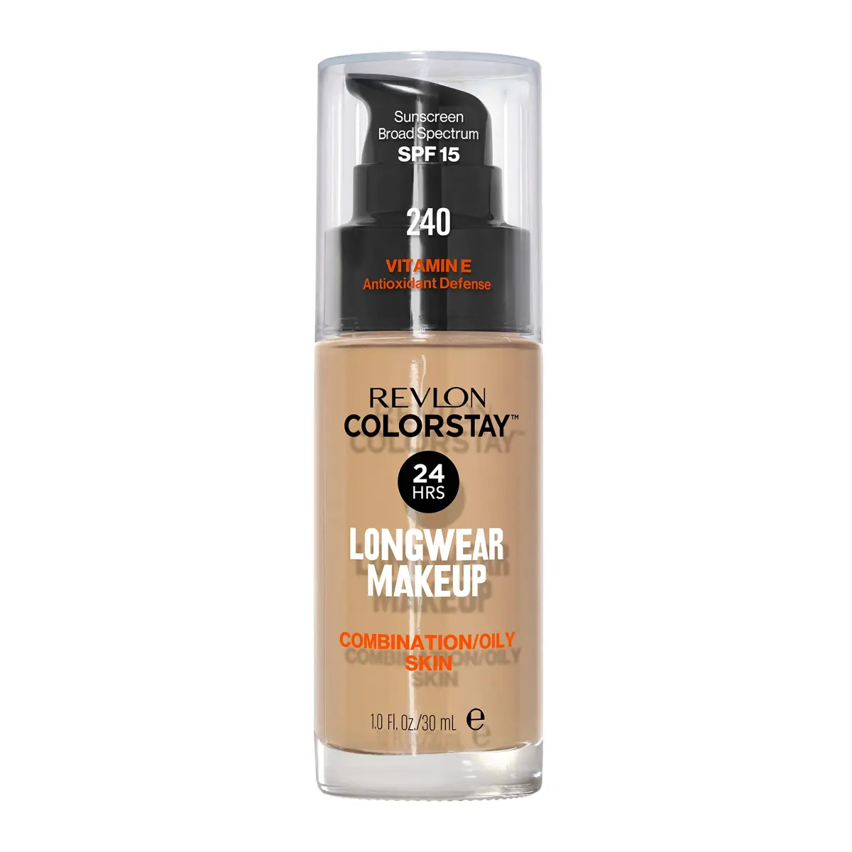 Revlon Colorstay Longwear Foundation for Combination/Oily Skin, 240 Medium Beige, 29.57 ml (1 fl oz) | 24-Hour Matte Wear - main product image