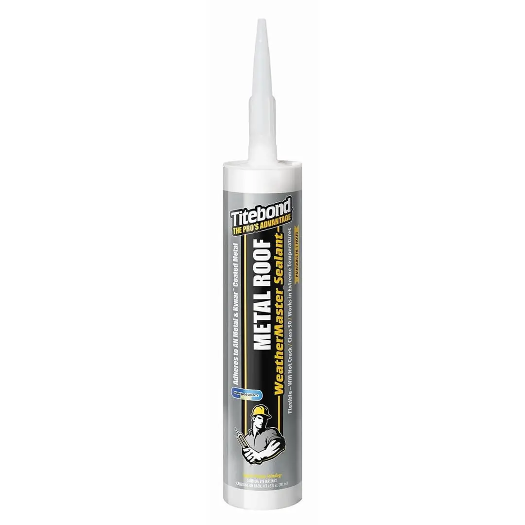 Titebond WeatherMaster Metal Roof Sealant Cartridge 286g (10.1 Fl Oz) Gray | Seals Against Water, Wind, Dust & Dirt - main product image