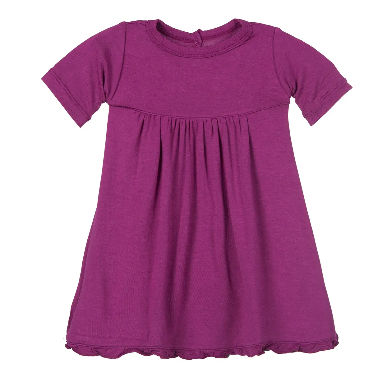 KicKee Pants Little Girl Short Sleeve Swing Dress, Orchid, Newborn | Soft, Unrestricted Comfort - view 2