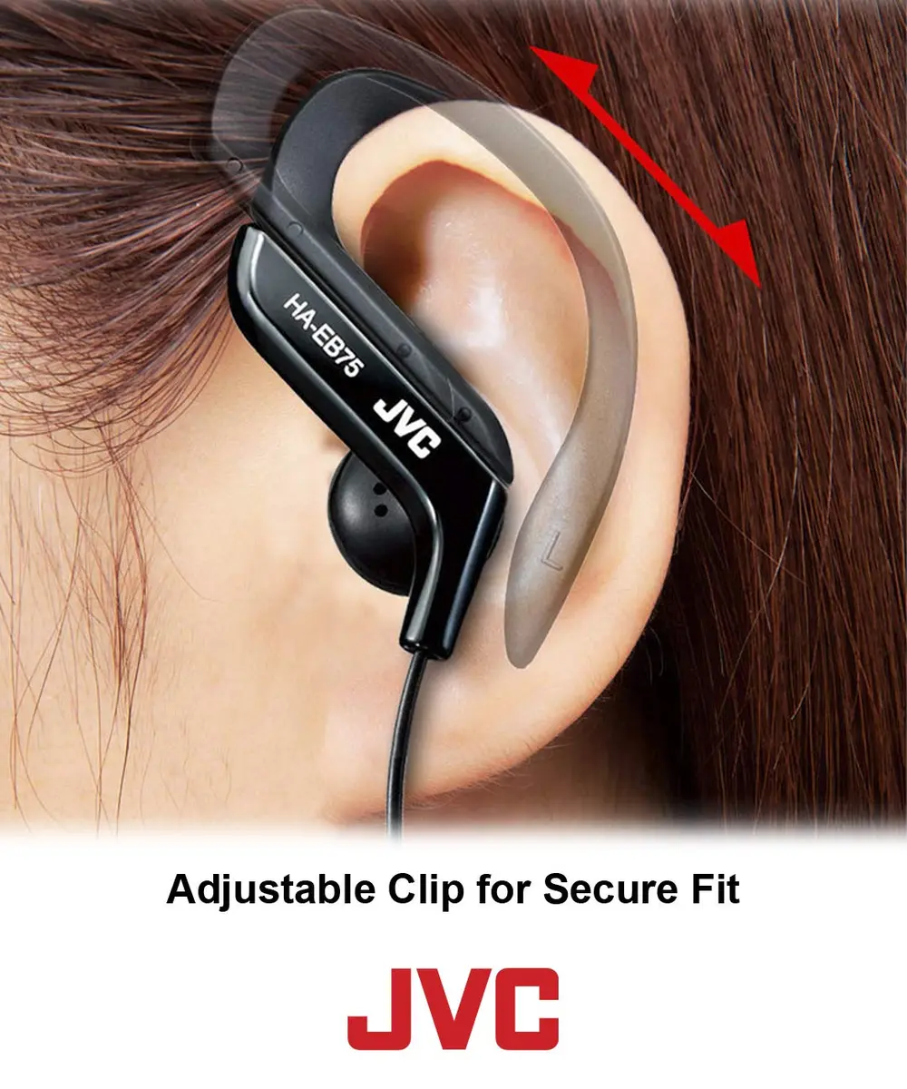 JVC Clip Style Headphone Blue Lightweight & Splash Proof Ear Clip 13.5mm Driver - view 3