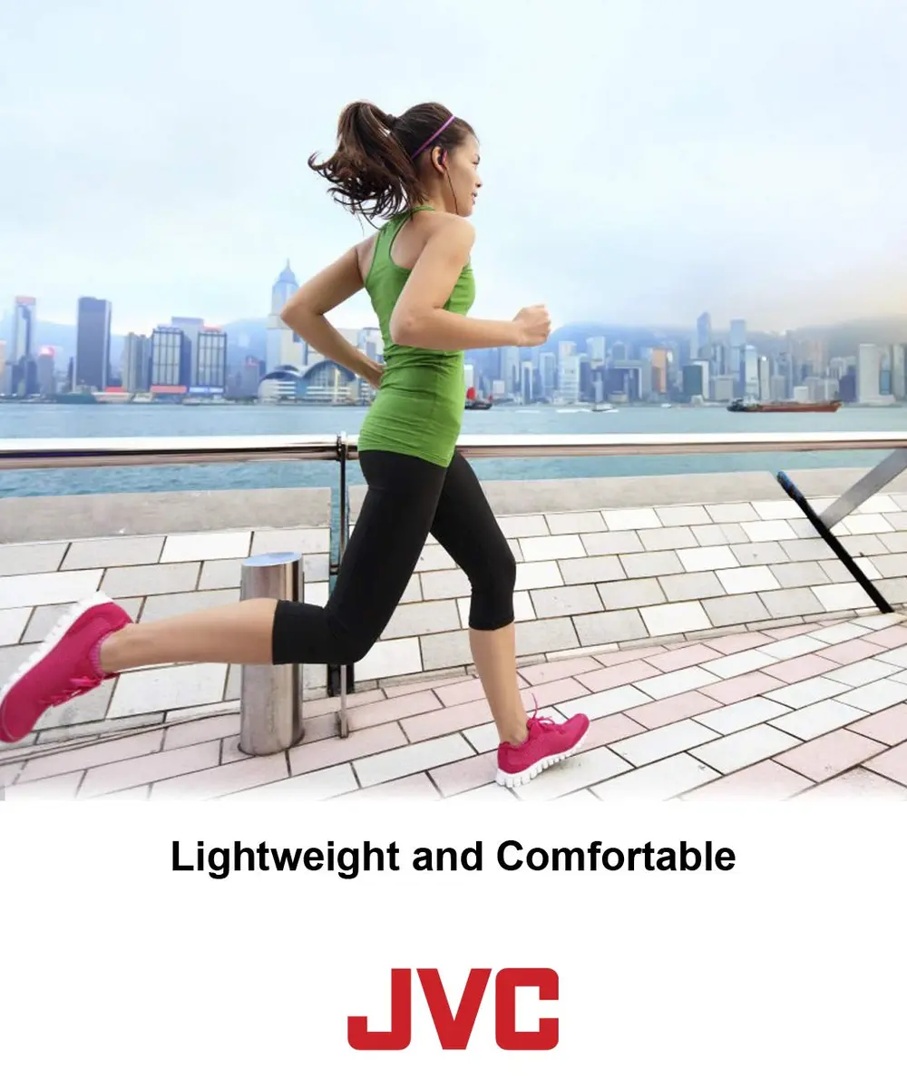 JVC Clip Style Headphone Black and Silver | Splash Proof, Water Resistant, Powerful Sound - view 6